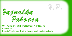 hajnalka pahocsa business card